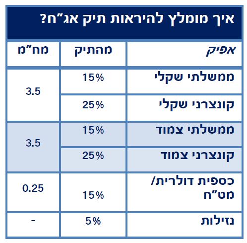 המלצה לתיק אג"ח